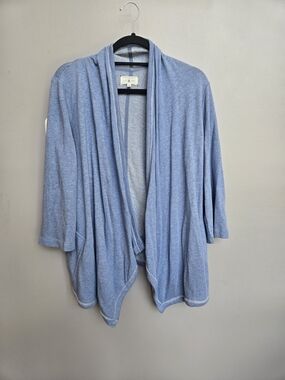 Light Blue Open-Front Women's Cardigan Sweater